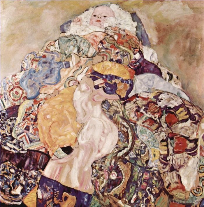 Gustave Klimt Peinture à l'huile - Bébé 3