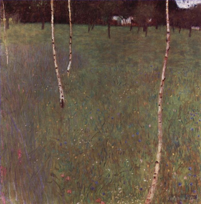 Gustave Klimt Peinture à l'huile - Bauernhausmit Birken