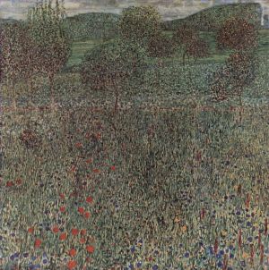 Gustave Klimt œuvres - Champ fleuri