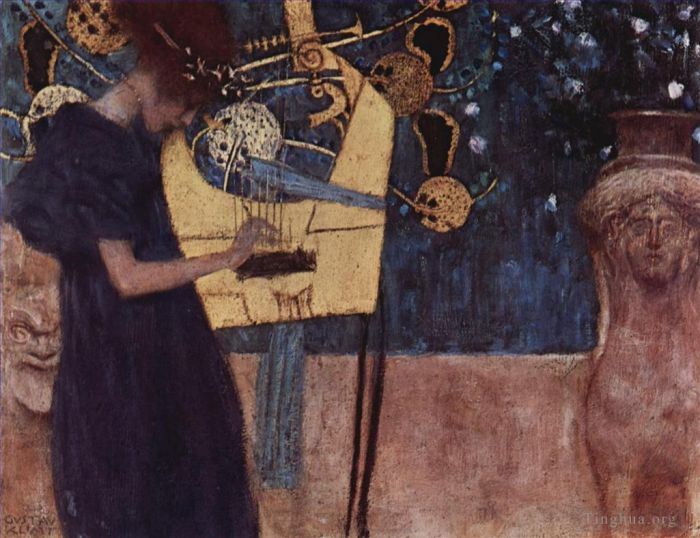 Gustave Klimt Peinture à l'huile - La musique