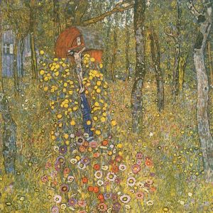 Gustave Klimt œuvres - Jardin de ferme avec crucifix