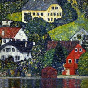 Gustave Klimt œuvres - Maisons à Unterach sur l'Attersee