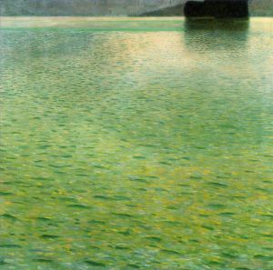 Gustave Klimt œuvres - Île dans l'Attersee