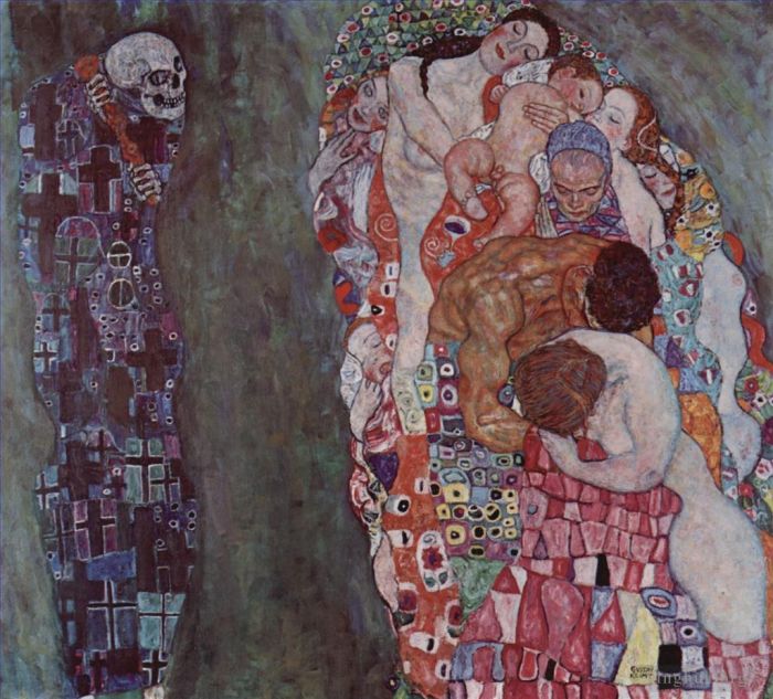 Gustave Klimt Peinture à l'huile - Mort et vie