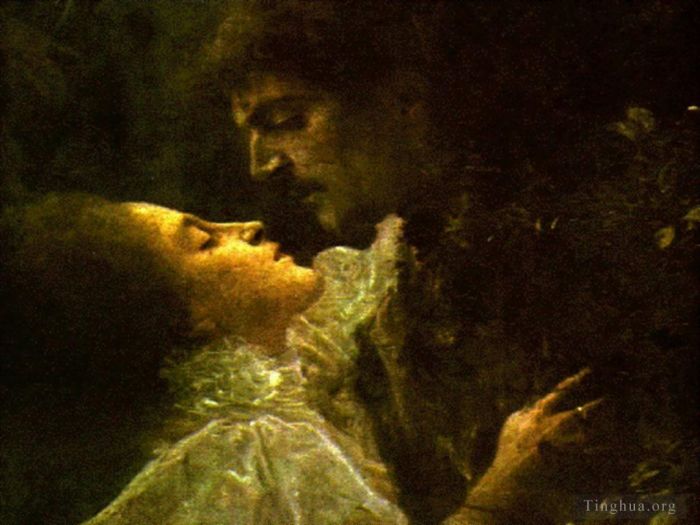 Gustave Klimt Peinture à l'huile - Amour 1895