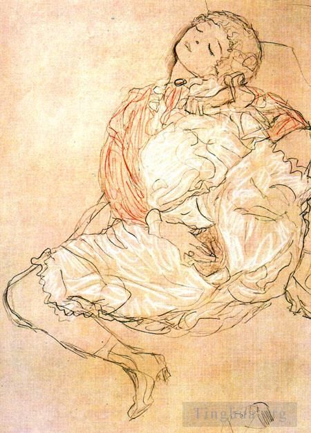 Gustave Klimt Peinture à l'huile - Mulhersentada