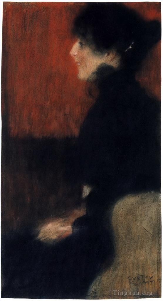 Gustave Klimt Peinture à l'huile - Portrait d'une dame 3