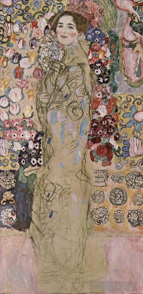 Gustave Klimt Peinture à l'huile - Portrait de Maria Munk
