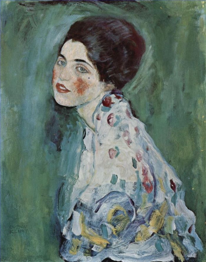 Gustave Klimt Peinture à l'huile - Portrateiner Dame