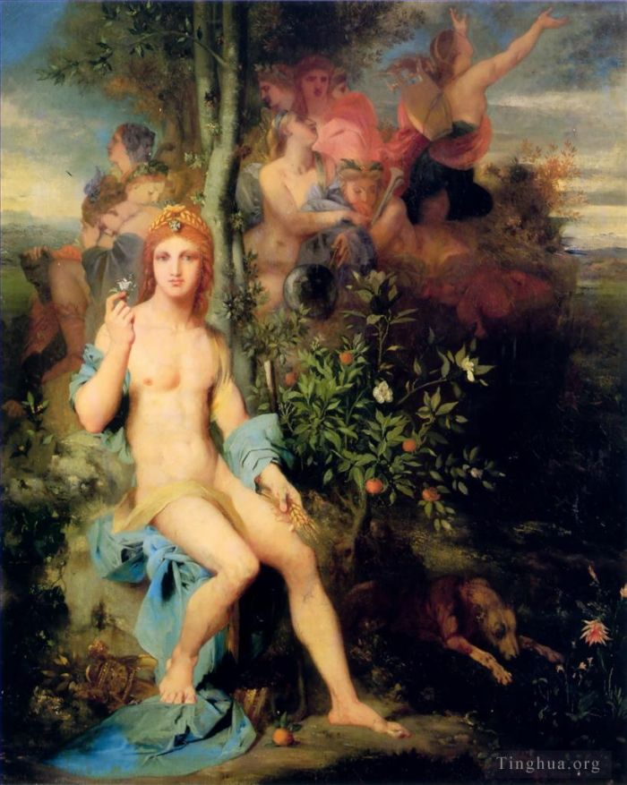 Gustave Moreau Peinture à l'huile - Apollon et les Neuf Muses