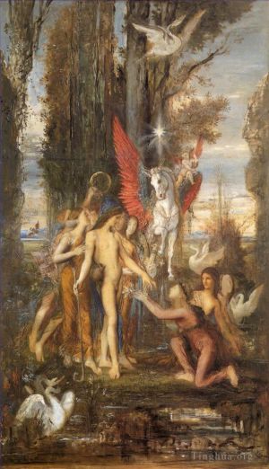 Gustave Moreau œuvres - Hésiode et les Muses