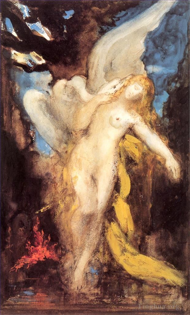 Gustave Moreau Peinture à l'huile - Léda