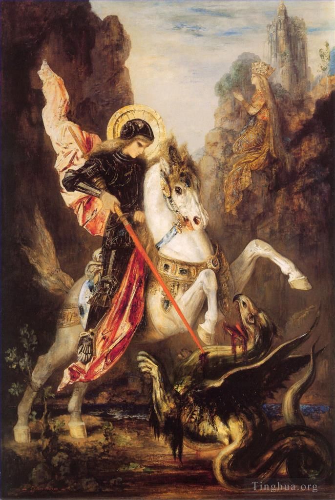 Gustave Moreau Peinture à l'huile - Saint George