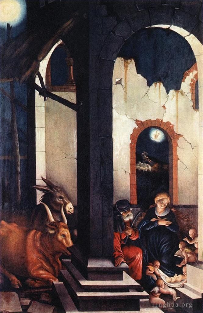 Hans Baldung Peinture à l'huile - Nativité