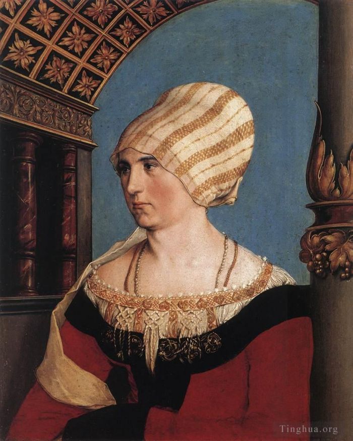 Hans Holbein the Younger Peinture à l'huile - Portrait de Dorothea Meyer née Kannengiesser