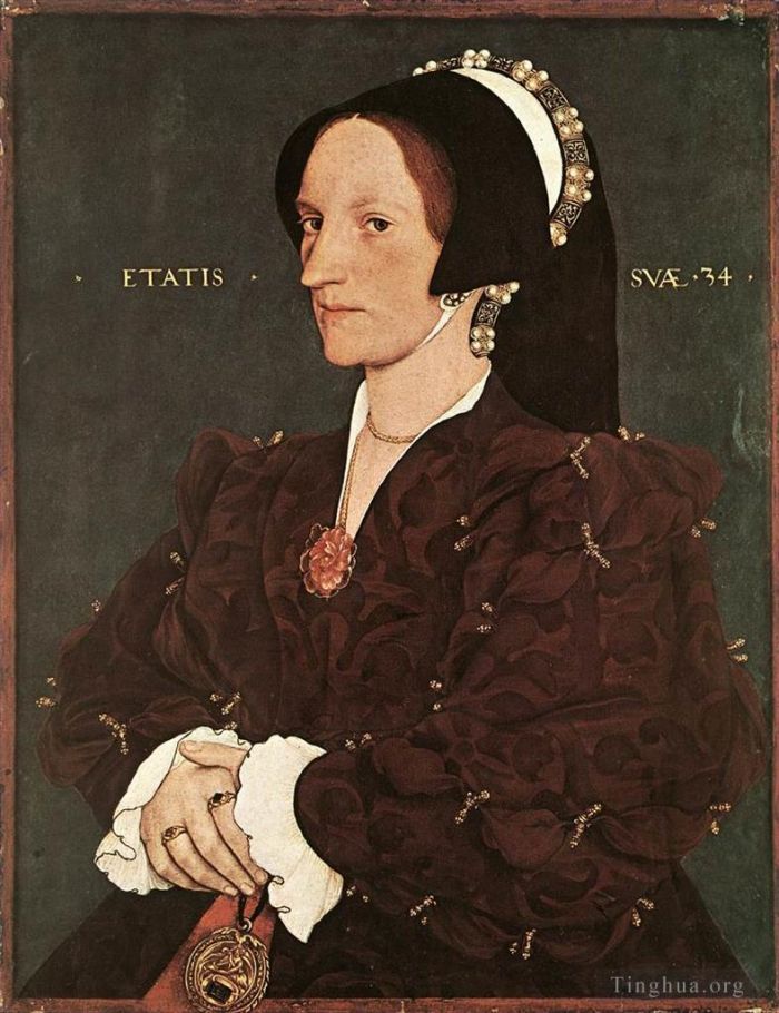 Hans Holbein the Younger Peinture à l'huile - Portrait de Margaret Wyatt Lady Lee