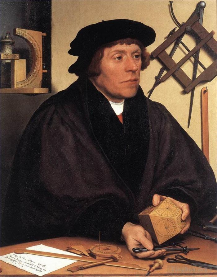 Hans Holbein the Younger Peinture à l'huile - Portrait de Nicolas Kratzer