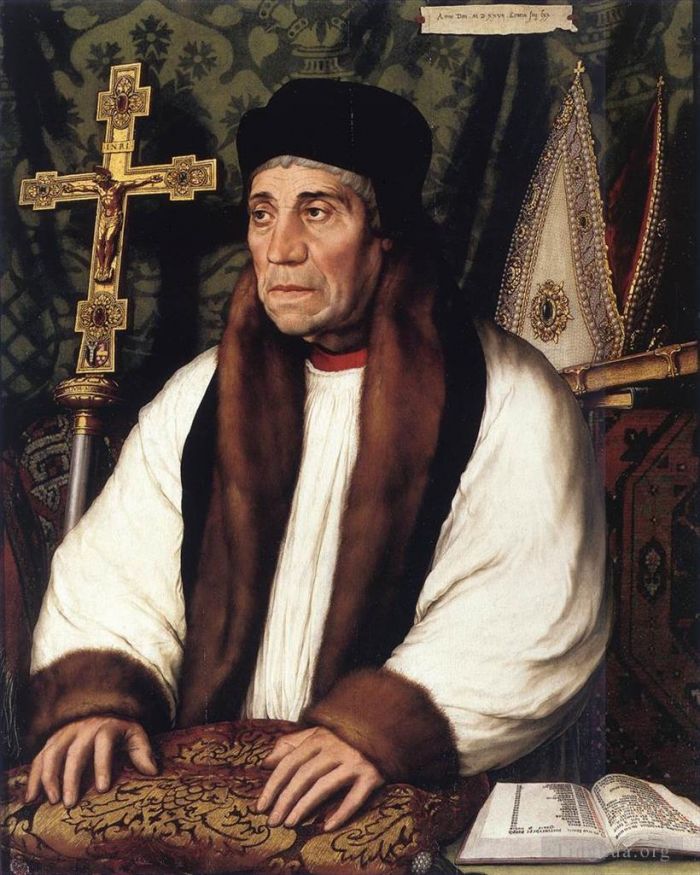 Hans Holbein the Younger Peinture à l'huile - Portrait de William Warham, archevêque de Cantorbéry