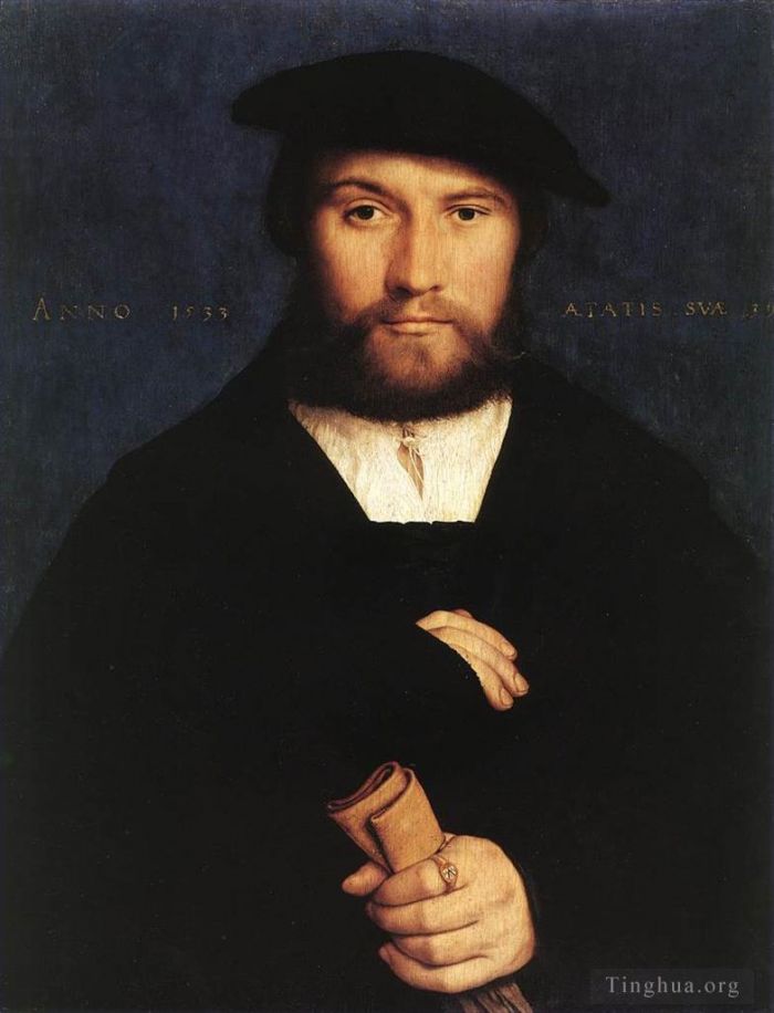 Hans Holbein the Younger Peinture à l'huile - Portrait d'un membre de la famille Wedigh
