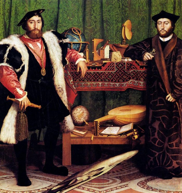 Hans Holbein the Younger Peinture à l'huile - Les ambassadeurs de France