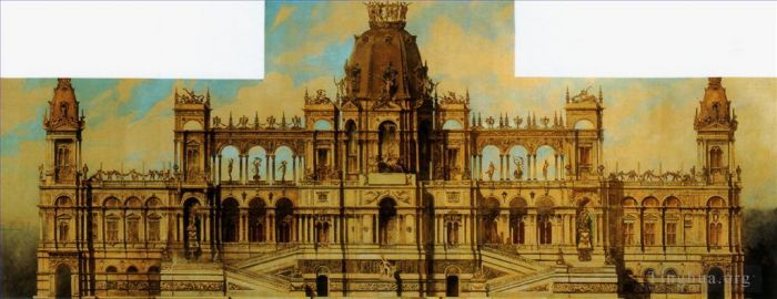 Hans Makart Peinture à l'huile - Entwurfe fur einen palais façade