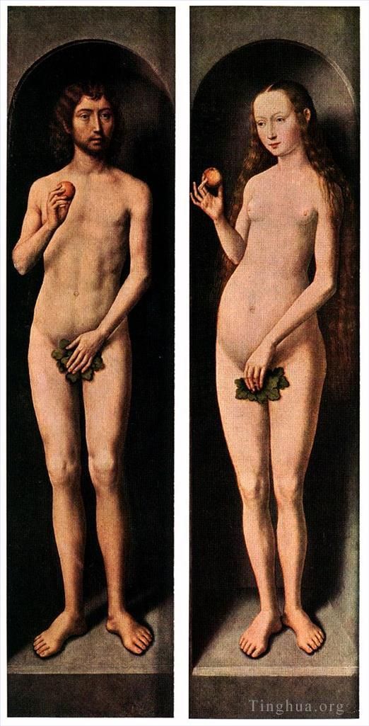 Hans Memling Peinture à l'huile - Adam et Ève 1485