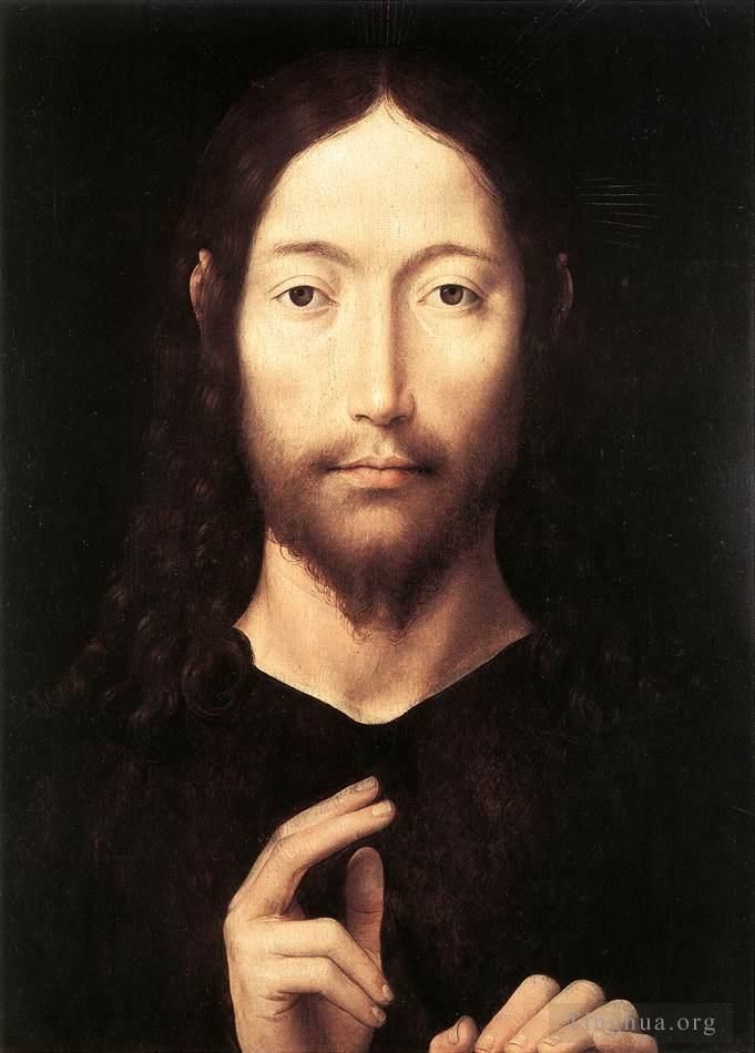 Hans Memling Peinture à l'huile - Le Christ donnant sa bénédiction 1478