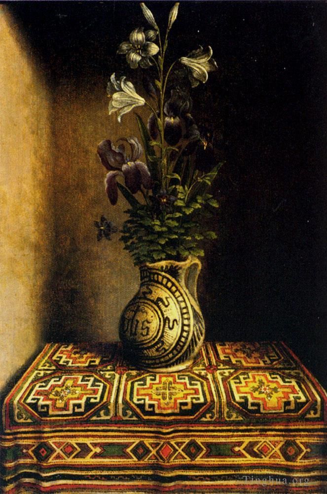 Hans Memling Peinture à l'huile - Fleur mariale