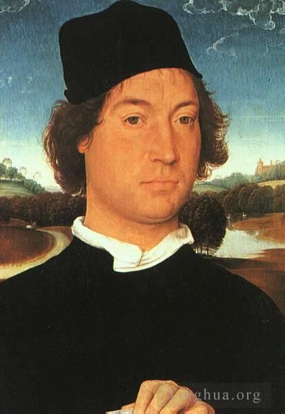 Hans Memling Peinture à l'huile - Portrait d'un jeune homme 1480