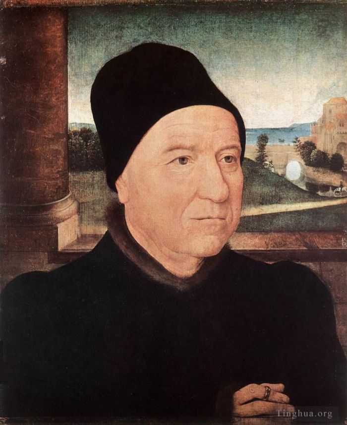 Hans Memling Peinture à l'huile - Portrait d'un vieil homme 1470