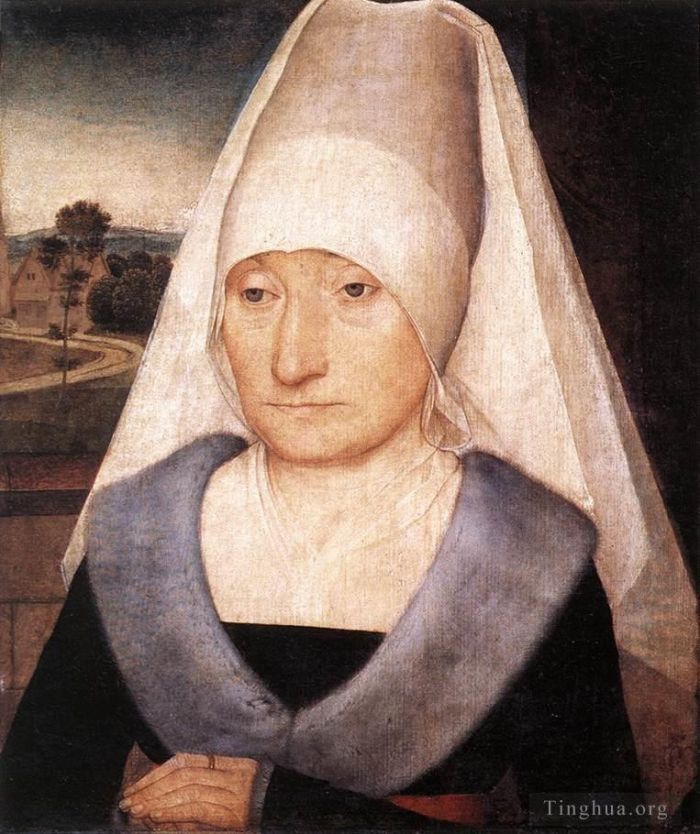 Hans Memling Peinture à l'huile - Portrait d'une vieille femme 1470