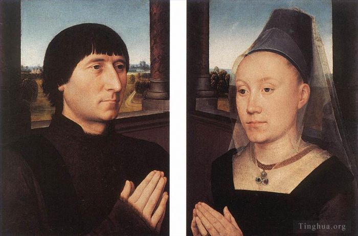 Hans Memling Peinture à l'huile - Portraits de Willem Moreel et de son épouse 1482