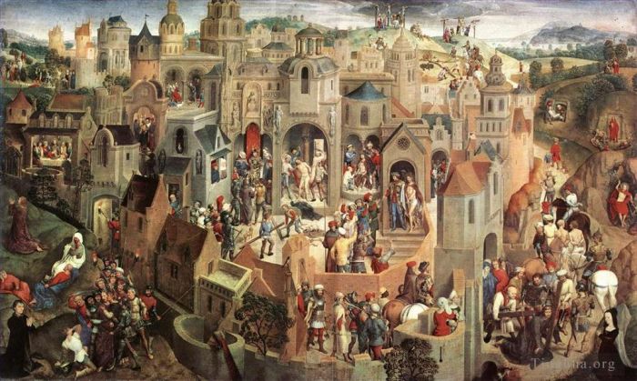 Hans Memling Peinture à l'huile - Scènes de la Passion du Christ 1470