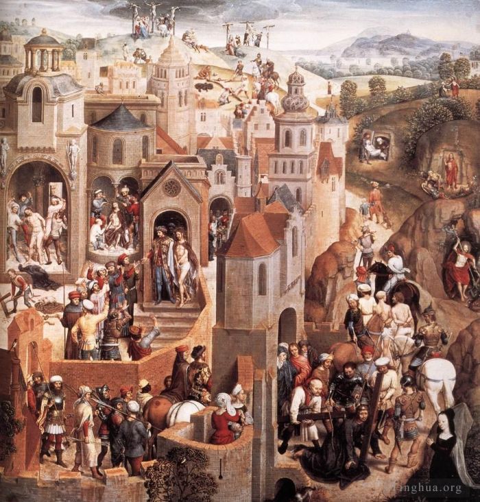 Hans Memling Peinture à l'huile - Scènes de la Passion du Christ 1470détail2
