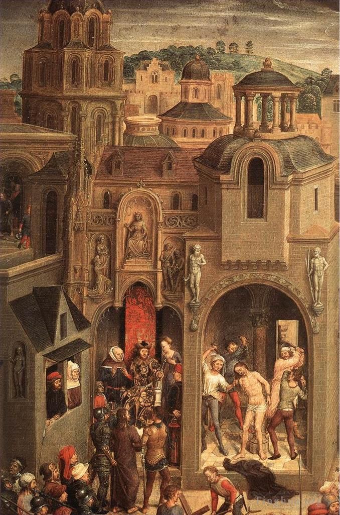 Hans Memling Peinture à l'huile - Scènes de la Passion du Christ 1470détail4