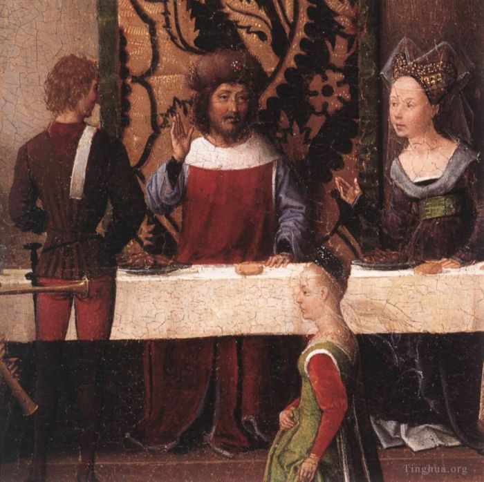 Hans Memling Peinture à l'huile - Retable de Saint Jean 147détail5aile gauche