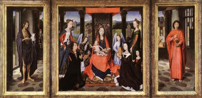 Hans Memling Peinture à l'huile - Le Triptyque Donne 1475