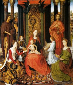 Hans Memling œuvres - Le mariage mystique de Sainte Catherine d'Alexandrie