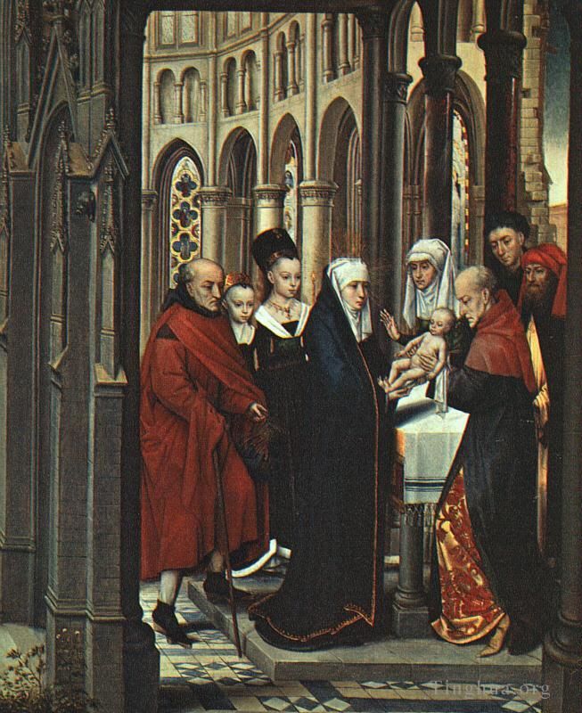 Hans Memling Peinture à l'huile - La Présentation au Temple