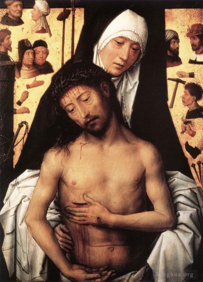 Hans Memling Peinture à l'huile - La Vierge montrant l'homme des Douleurs 1475 ou 1479