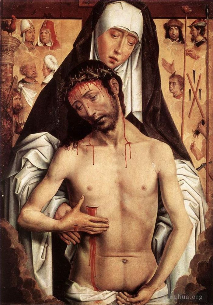 Hans Memling Peinture à l'huile - La Vierge montrant l'homme de douleur 1480