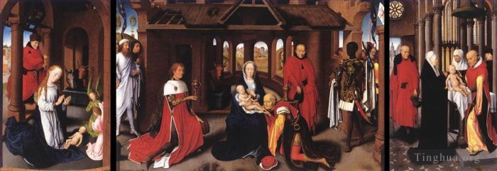 Hans Memling Peinture à l'huile - Triptyque 1470