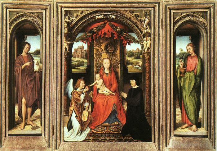 Hans Memling Peinture à l'huile - Triptyque 1485