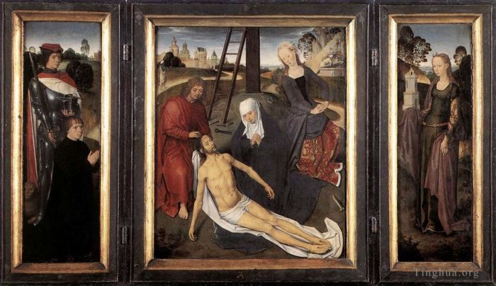Hans Memling Peinture à l'huile - Triptyque d'Adriaan Reins 1480