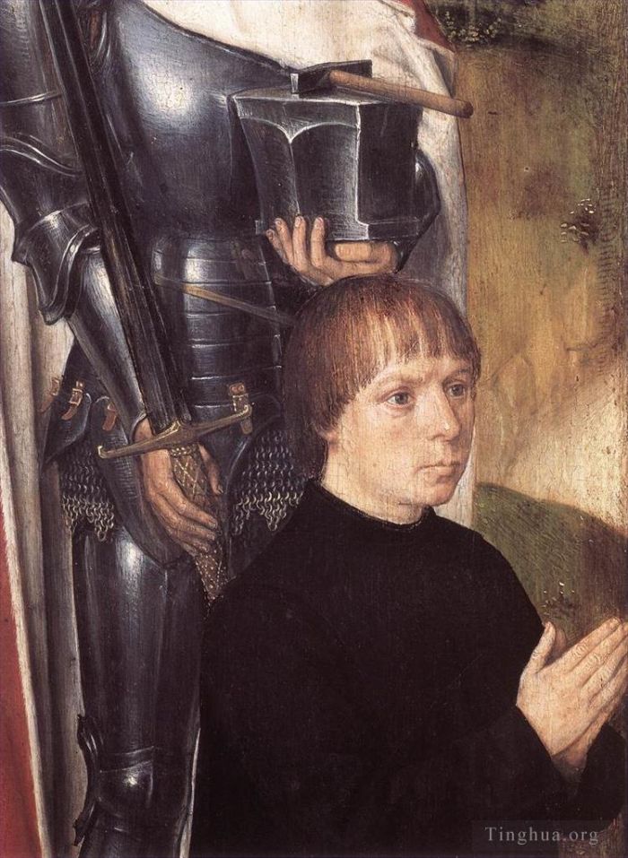 Hans Memling Peinture à l'huile - Triptyque d'Adriaan Reins 1480détail1aile gauche