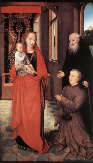 Hans Memling œuvres - Vierge à l'Enfant avec saint Antoine abbé et un donateur 1472