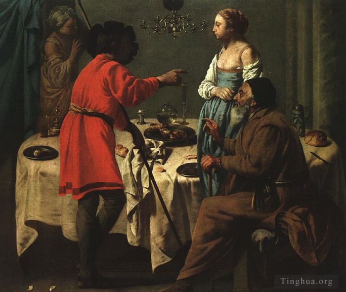 Hendrick ter Brugghen Peinture à l'huile - Jacob reprochant à Laban 1627