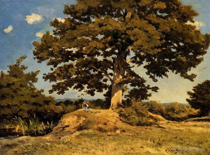 Henri-Joseph Harpignies Peinture à l'huile - Le grand arbre