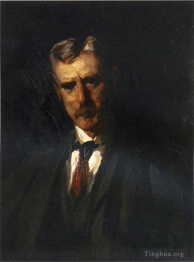 Robert Henri Peinture à l'huile - Portrait de Thomas Anschutz