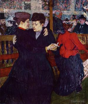 Henri de Toulouse-Lautrec œuvres - Au Moulin Rouge les Deux Valses